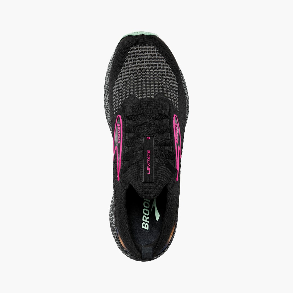 Chaussures Running Route Brooks Levitate StealthFit 6 Blanche Noir Femme | KVF-6447532